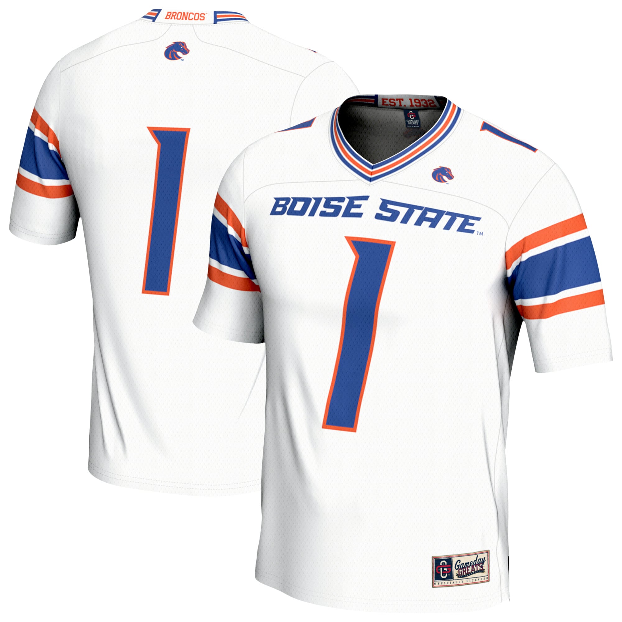 Boise State Broncos GameDay Greats Unisex Collegiate Football Lightweight Fashion 2026/2027 Football Jersey - White