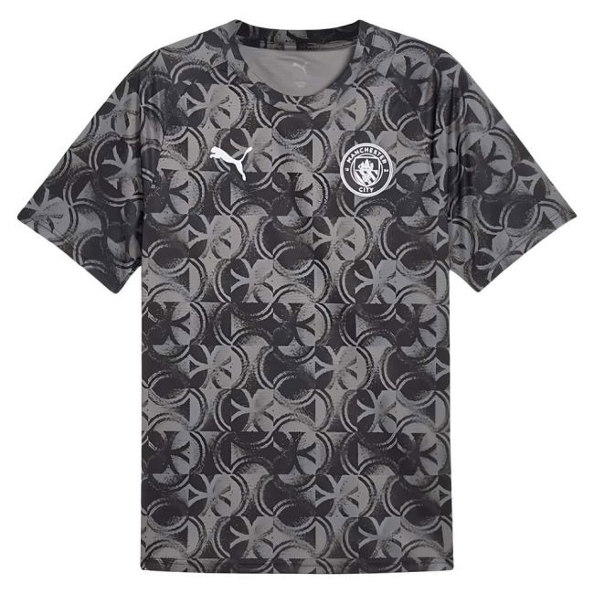 Women's 2025-2026 Man City Warm Up Jersey (Black) (Vitor Reis 22)