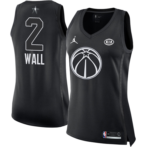 LAC Black Nike W. Wizards #2 NBA Jersey Game Day Wear NBA Fan Apparel