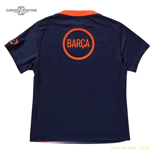 Official 2025-2026 Barcelona T90 Third Dri-Fit Pre-Match Shirt (Navy)