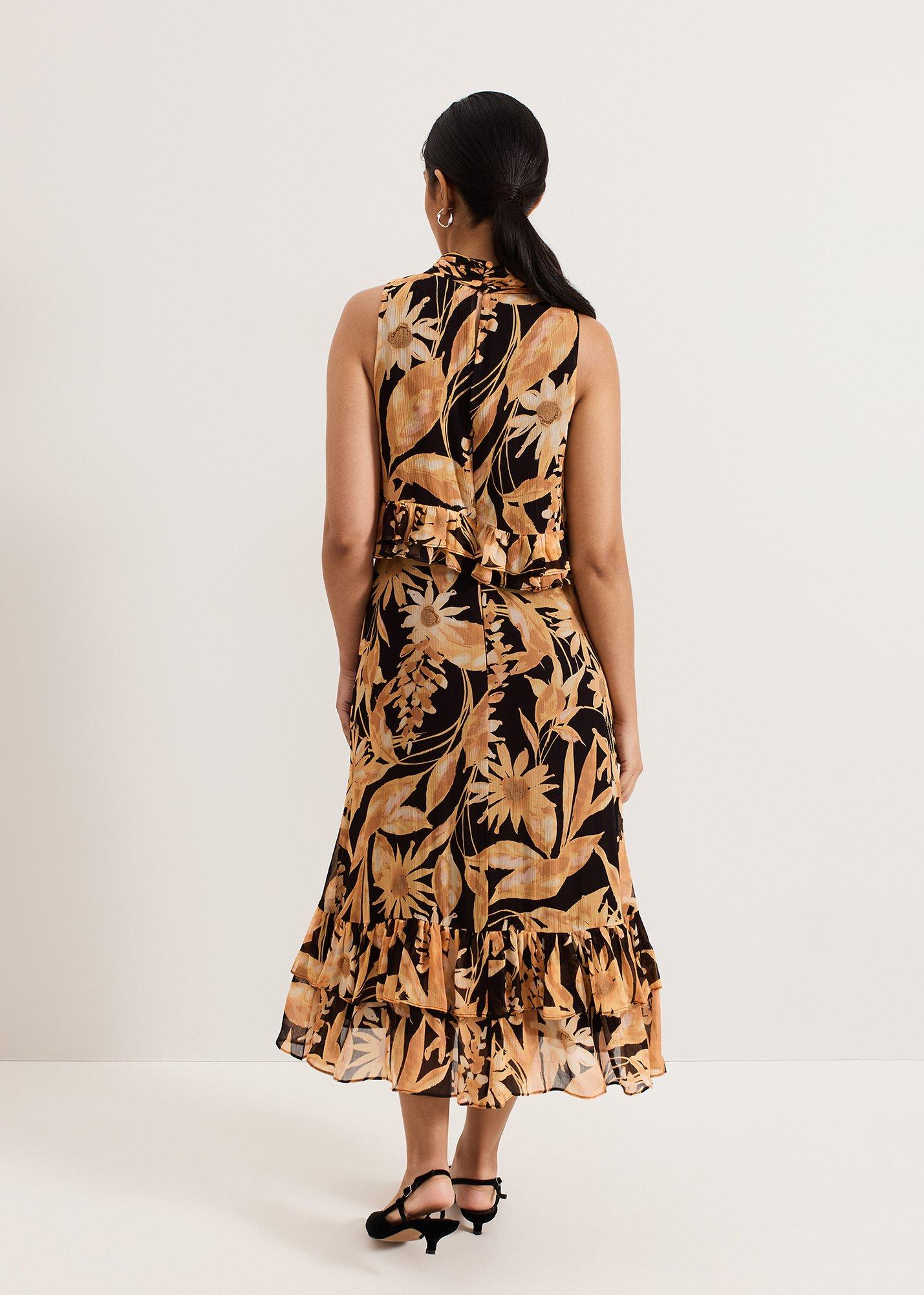 Petite Alma Printed Double Layer Dress