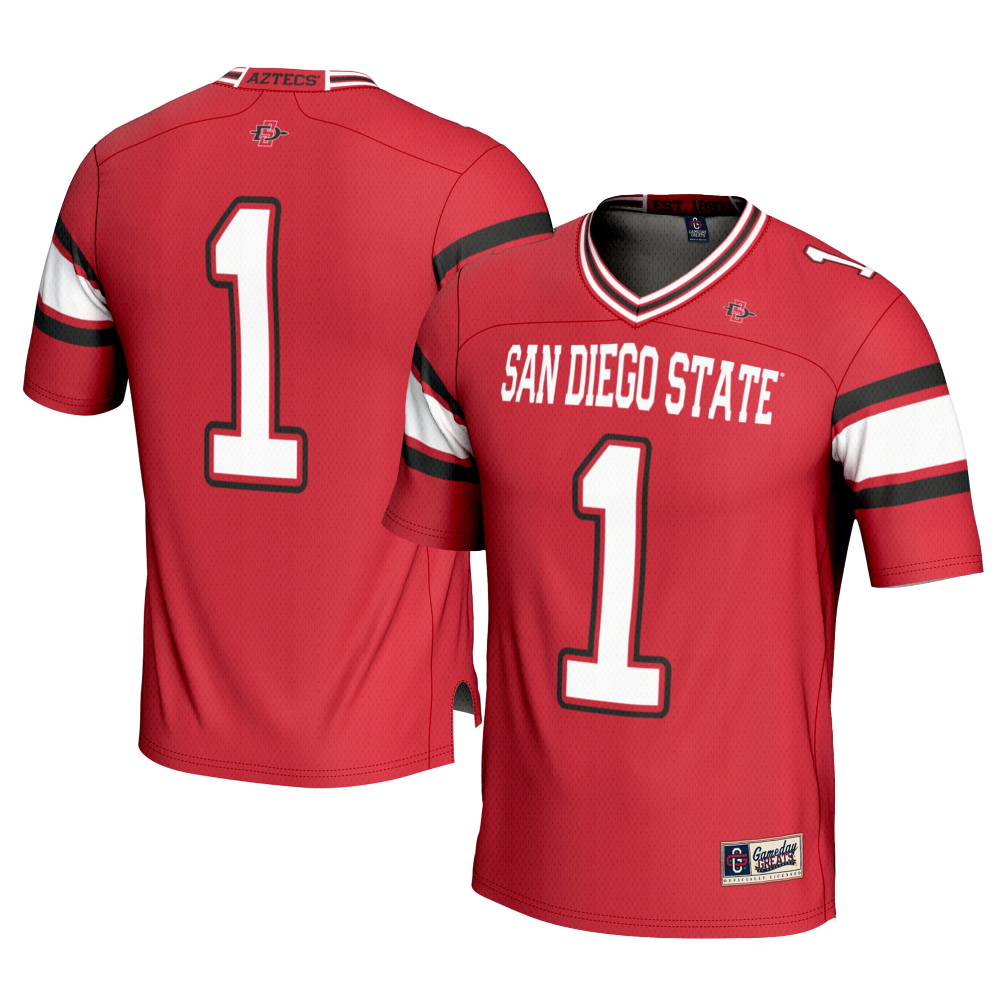 #1 San Diego State Aztecs GameDay Greats 2026/2027 Football Jersey - Cardinal