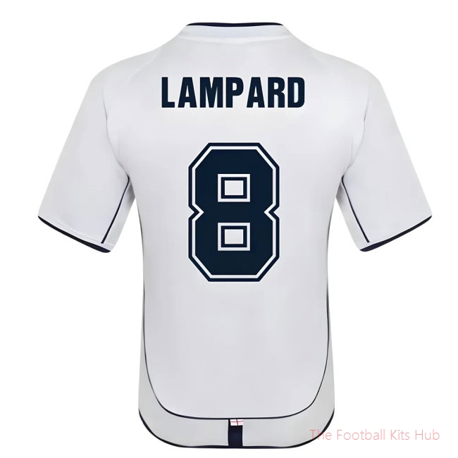 England 2002 Retro Football Shirt (LAMPARD 8)