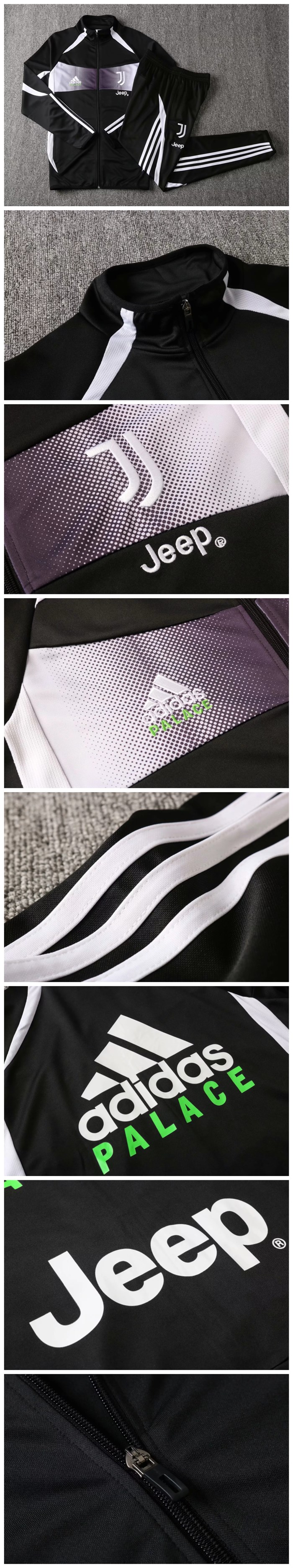 Durable 2019-20 Juventus Palace Black Training Suit Jacket Trousers