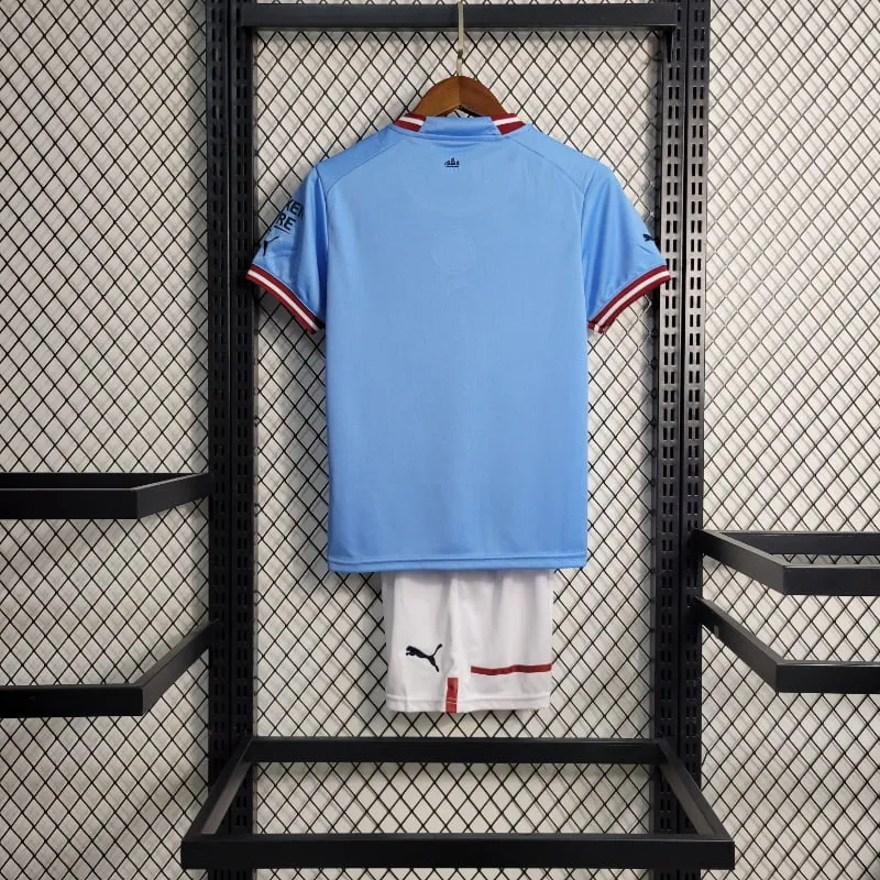 2022-2023 Kids Manchester City Jersey retro kit