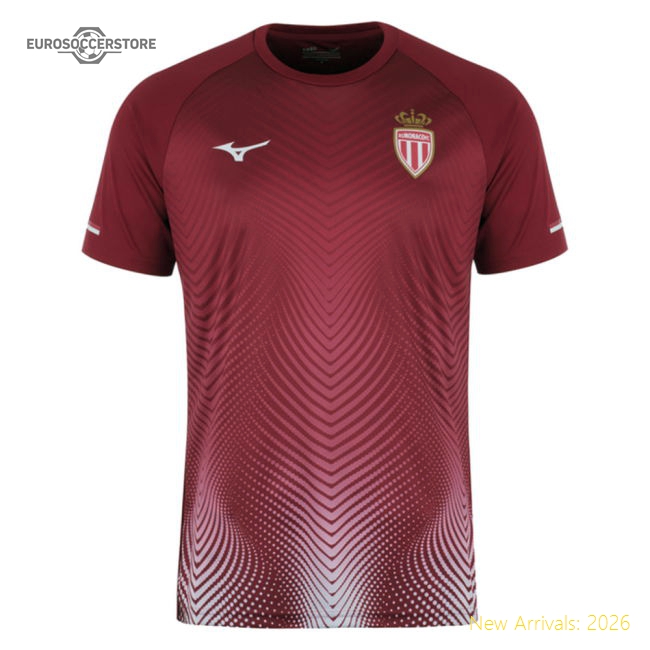 Top-Quality 2025-2026 As Monaco Training Shirt (Bordeaux) (Your Name)