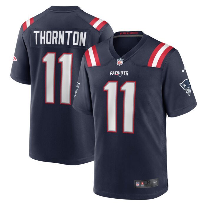 Men's New England Patriots Tyquan Thornton Nike Navy Game ...