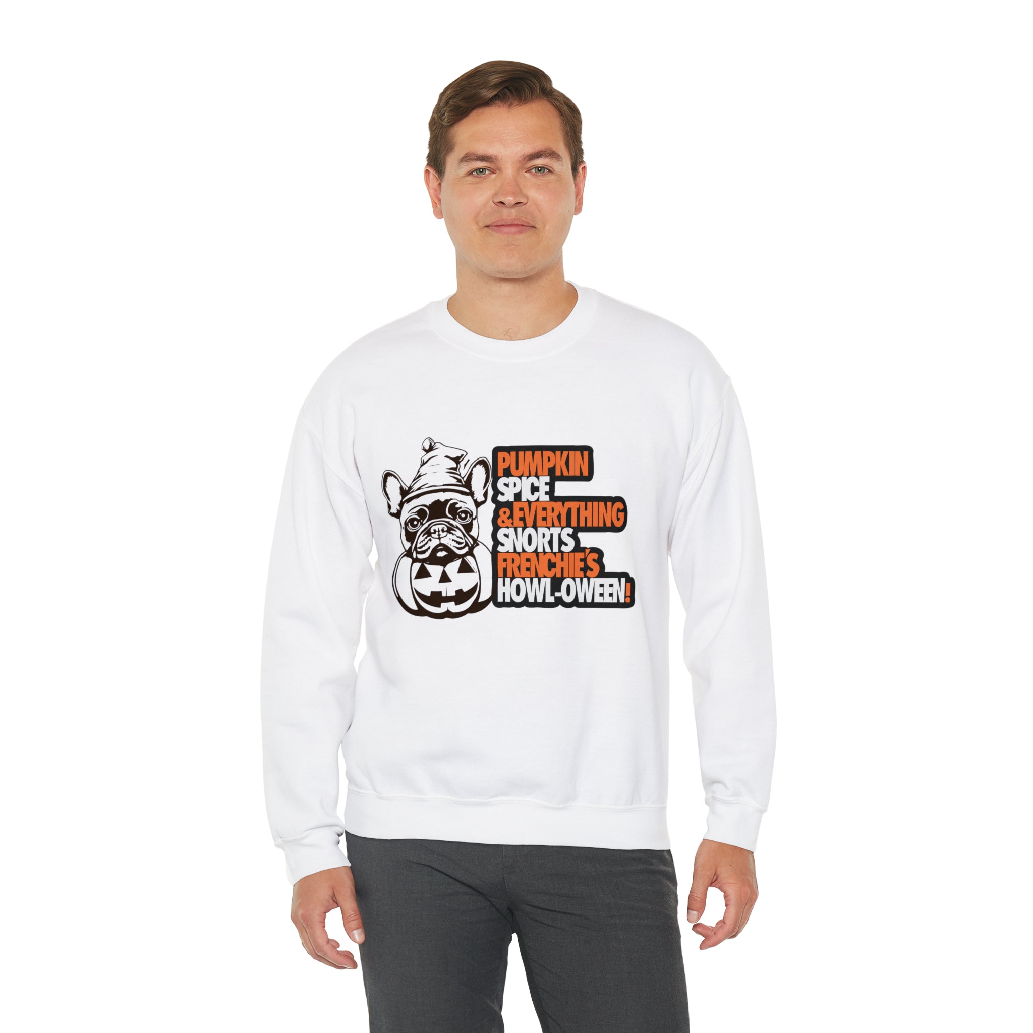 French Bulldog Pumpkin Spice Halloween Unisex Sweatshirt Durable Dog Item