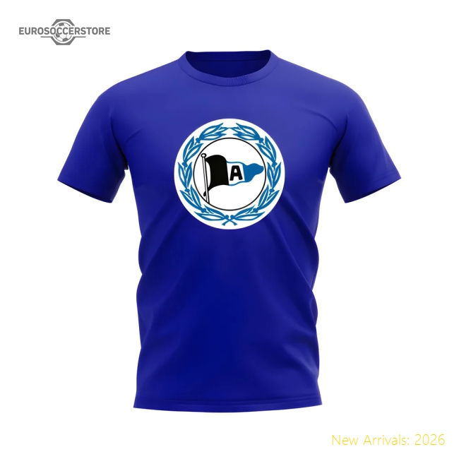 Top-Quality Arminia Bielefeld Badge T-Shirt (Royal Blue)