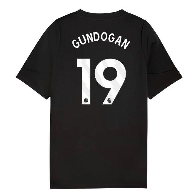 match worn 2025-2026 Man City Training Jersey (Black) - Kids (Gundo...