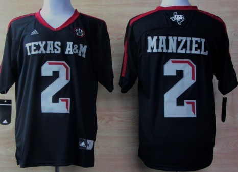 Men's None Black 2024 alternate jersey Johnny Manziel #2 breathable