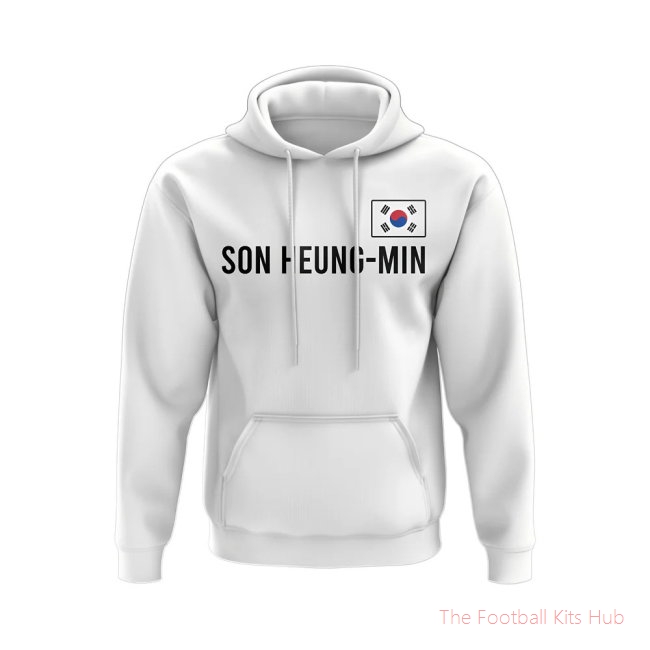 Son Heung Min South Korea Name Hoody (White)