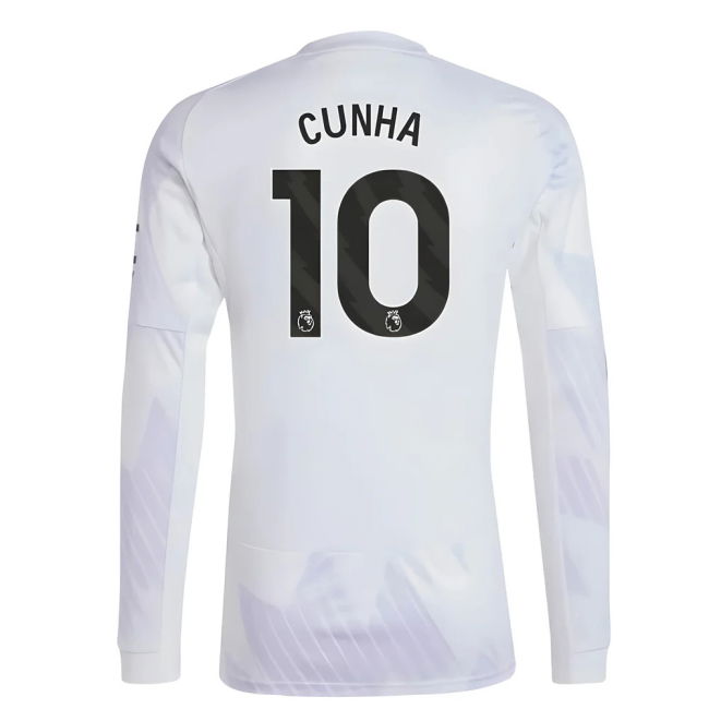 2025-2026 Man Utd Long Sleeve Away Kit (Cunha 10)