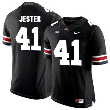 Men's OSU Ohio Black 2024 replica Hayden Jester #41 match worn Jersey