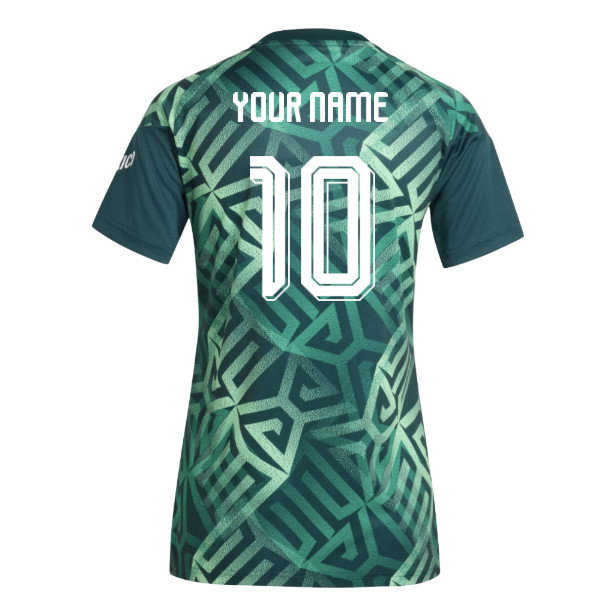 Mexico National Team 2026 2027 Home Pre Match Shirt (Aurora Ivy) Womens (Your Name)
