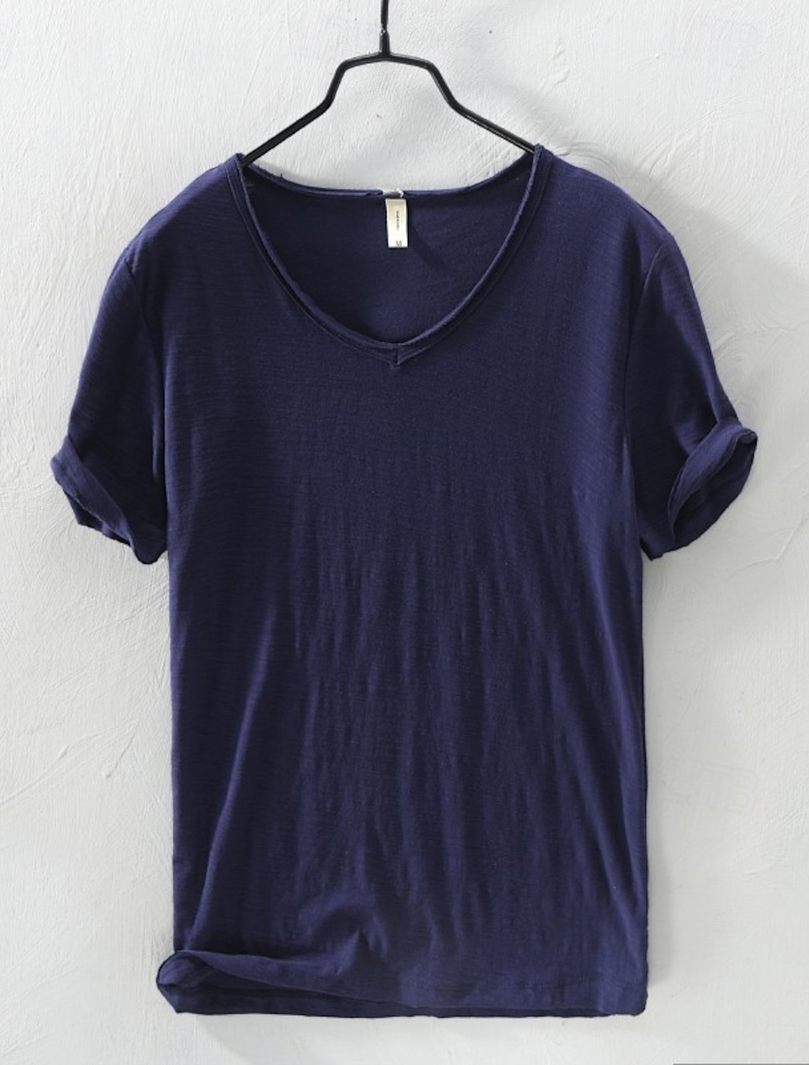 Men's Cotton T Shirt Tee Top Short Sleeve Sleeves V Neck Summer All