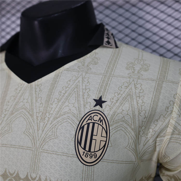 Moisture Wicking AC Milan 2425 Beige Shirt Authentic Version