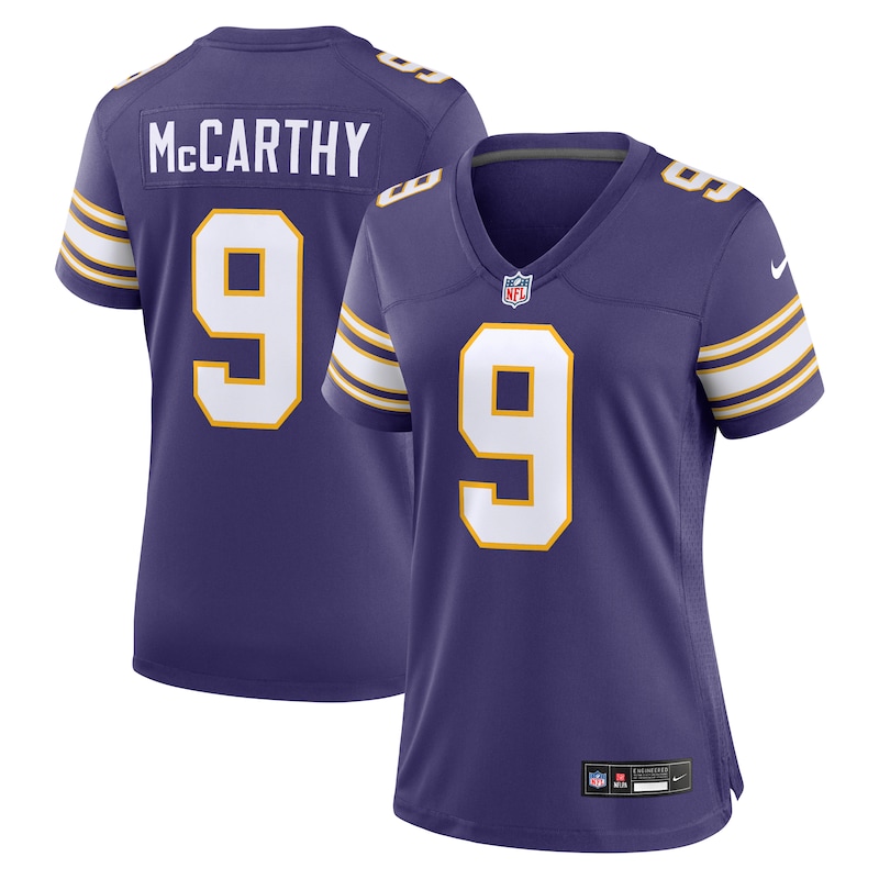 None J.J. McCarthy Minnesota Vikings Sleek Authentic Jersey Football A