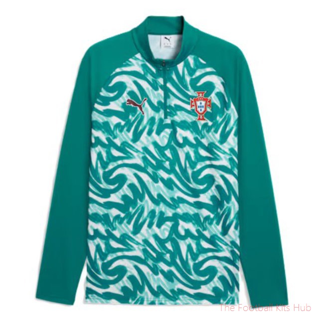 2026-2027 Portugal Warm Up 1/4 Zip Top (Green)