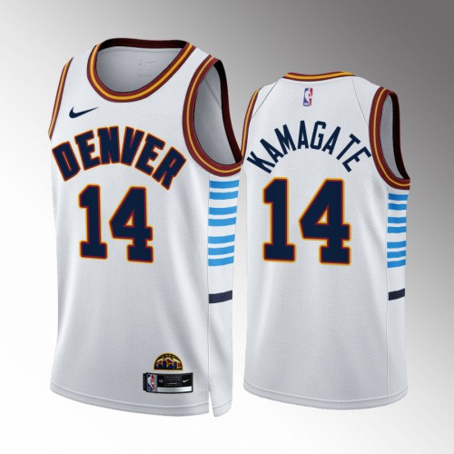 Nuggets White Denver Nuggets #14 Jersey - Cost-Effective Game Day Wear