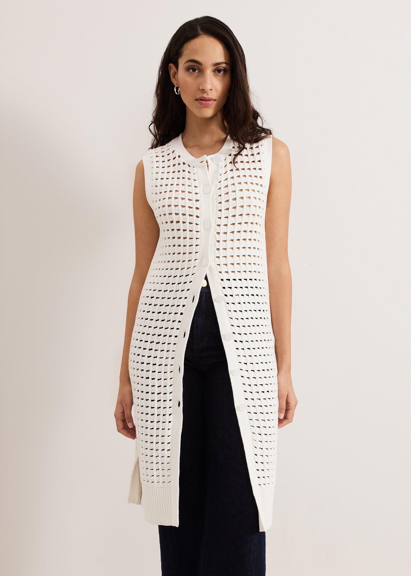Polly Longline Crochet Cardigan