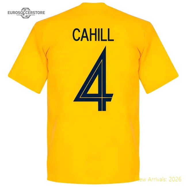 Australia Cahill 4 Team T-Shirt - Yellow