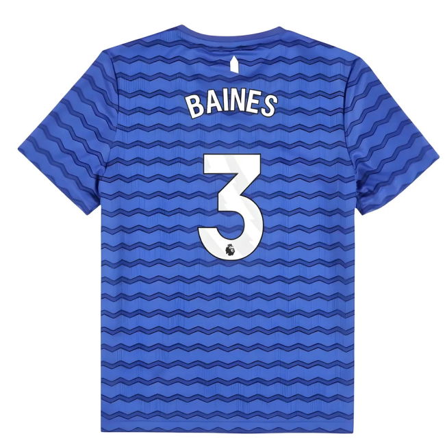 2025-20 Everton Official Home Soccer Jersey Baines #3 M S