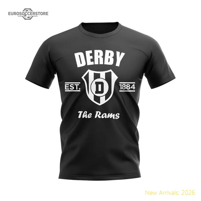 Derby Established Football T-Shirt Black In Multiple Youth Sizes