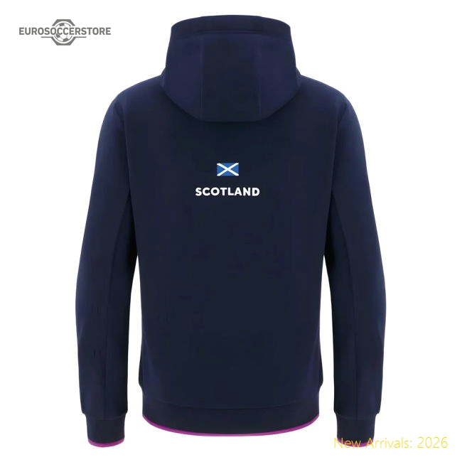 2025-2026 Scotland Rugby Travel Hoody (Navy) - Kids