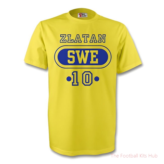 Zlatan Ibrahimovic Sweden Swe T-shirt (yellow) - Kids