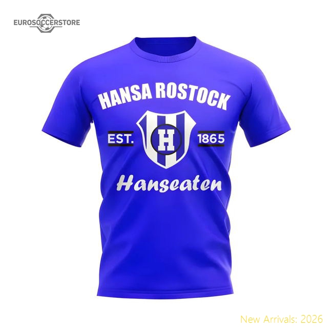 High-quality Hansa Rostock Established Football Supporter Tee (blue)