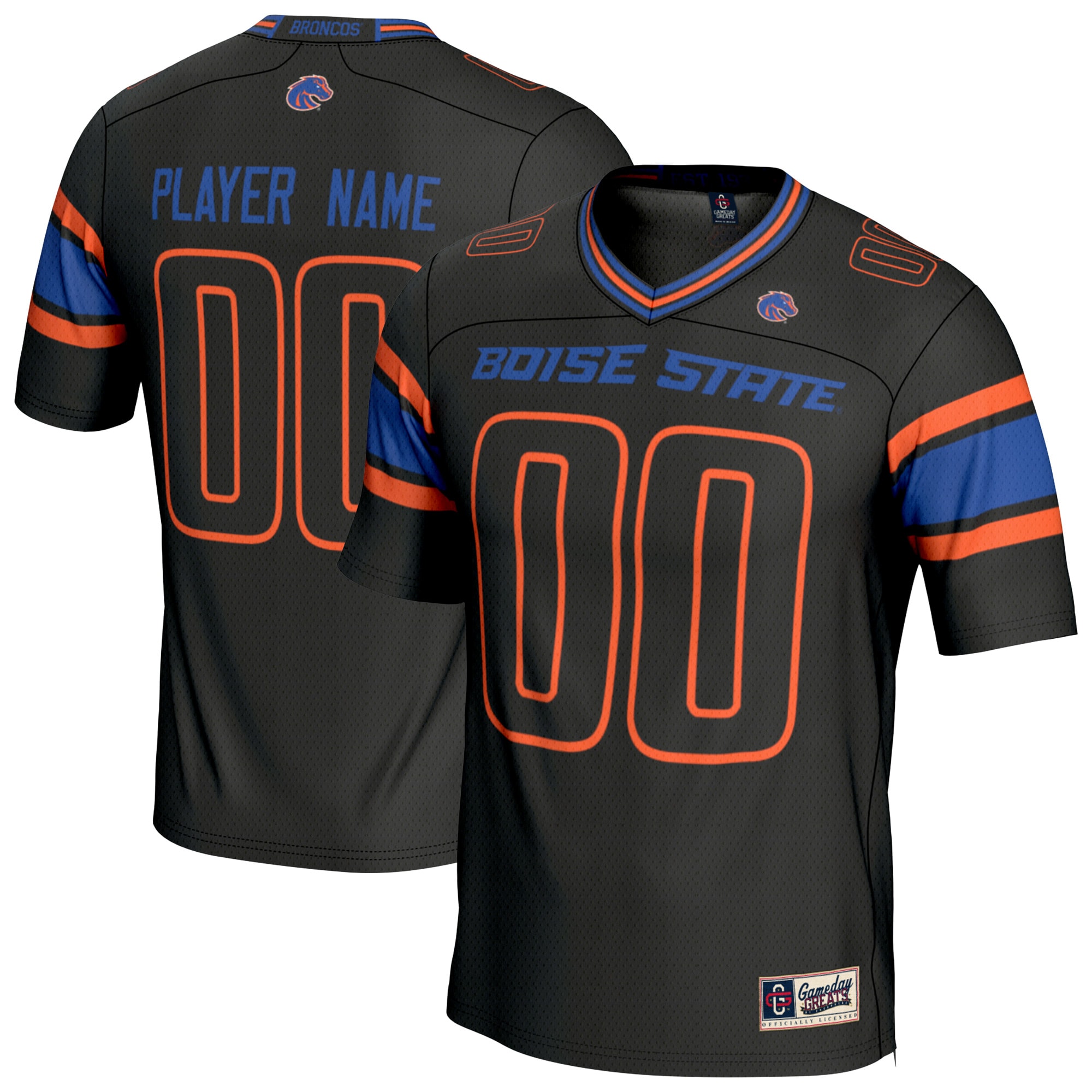 [NJP] Women's Boise State Broncos GameDay Greats NIL Pick-A-Player Lightweight Collegiate Football Fashion Jersey - Black