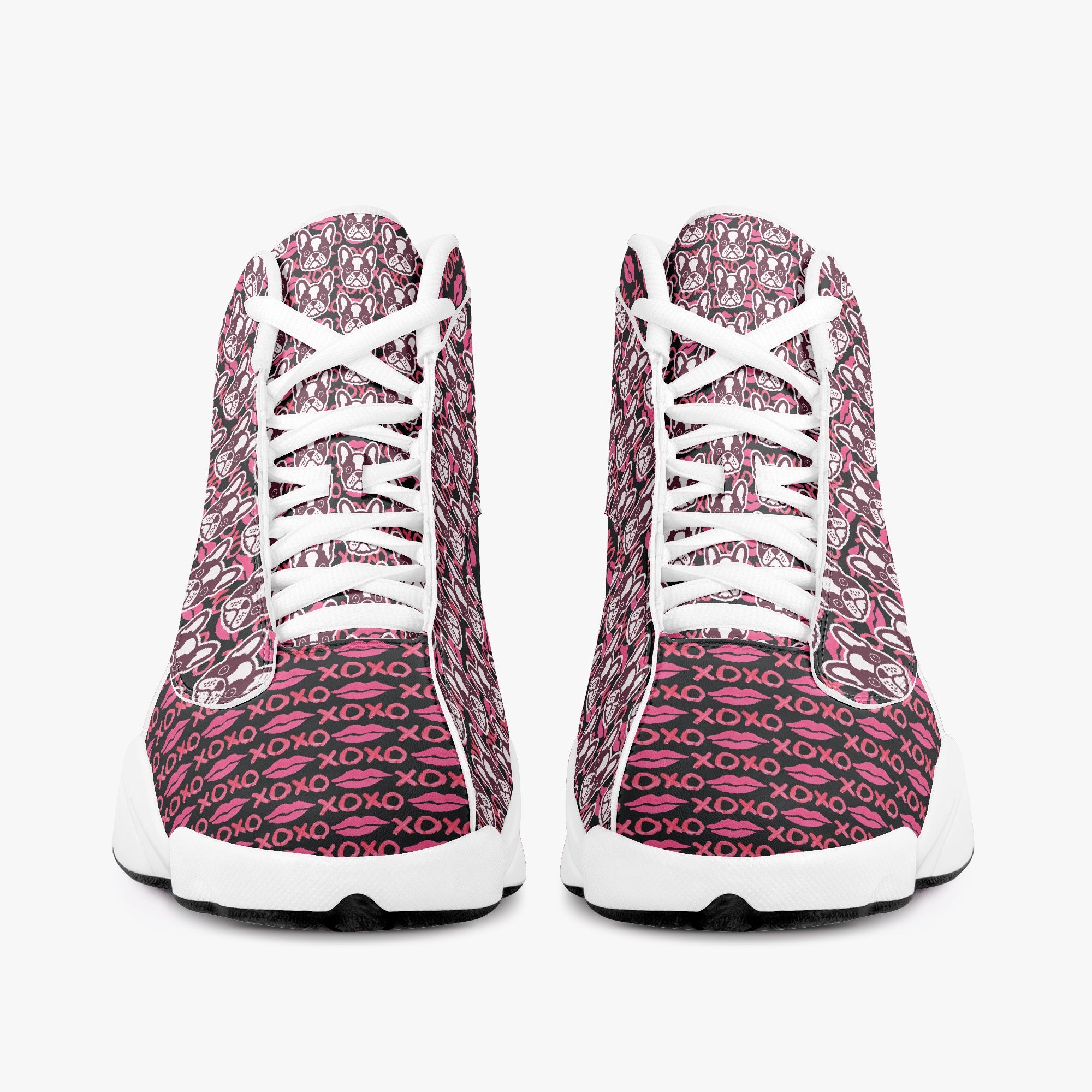 French Bulldog Lover Monty Basketball Sneakers Everyday Footwear