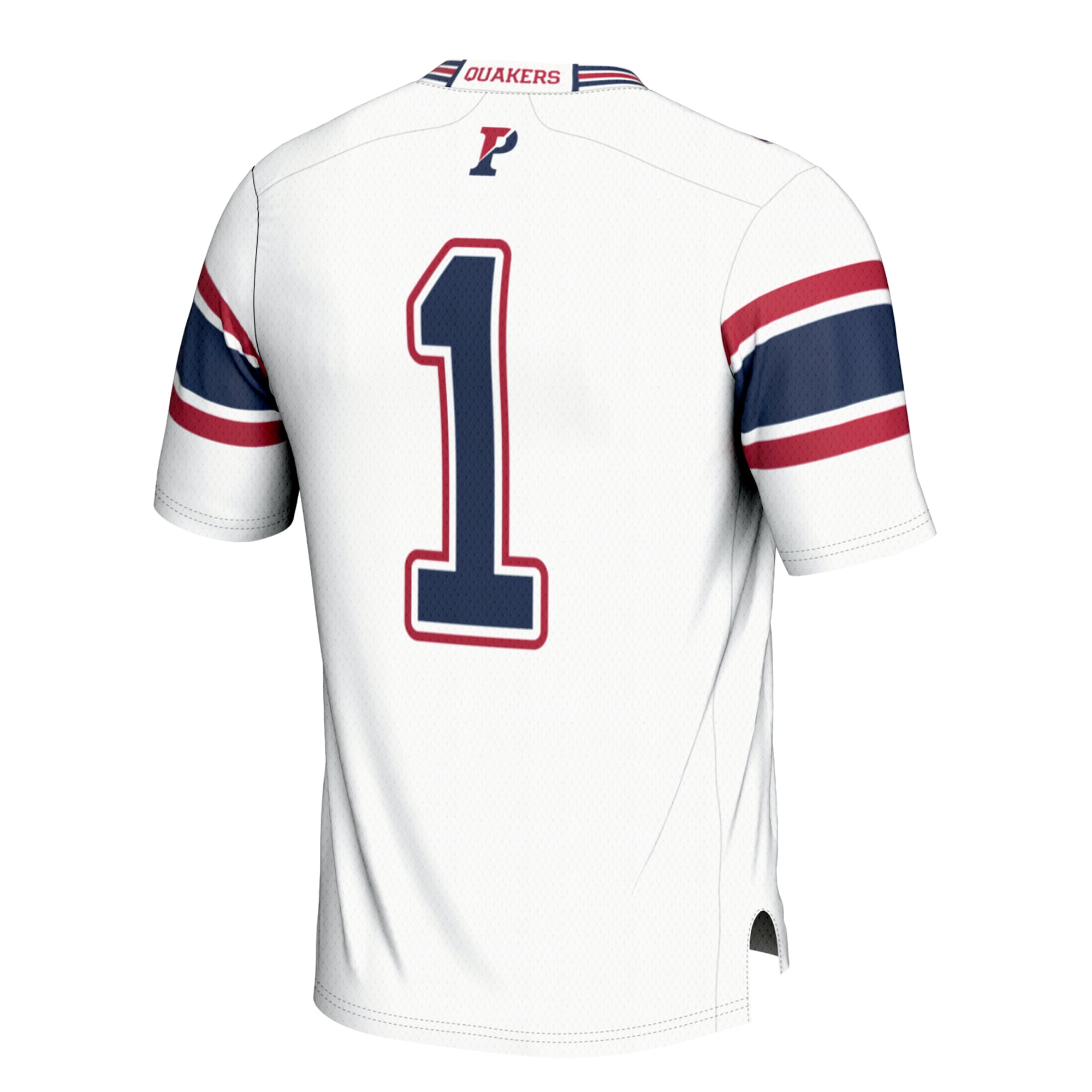 Men's #1 White Pennsylvania Quakers Football Jersey