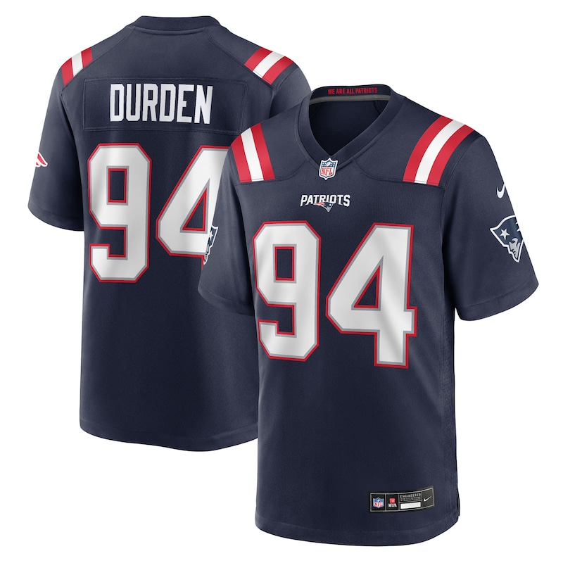 None Cory Durden New England Patriots Victory Game Jersey Game Day Wea