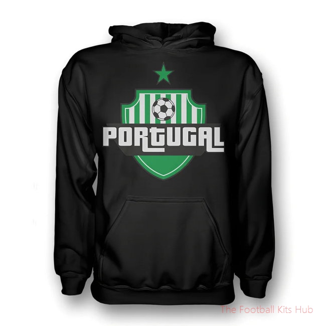 Men Portugal Country Logo Hoody (black) UEFA Euro