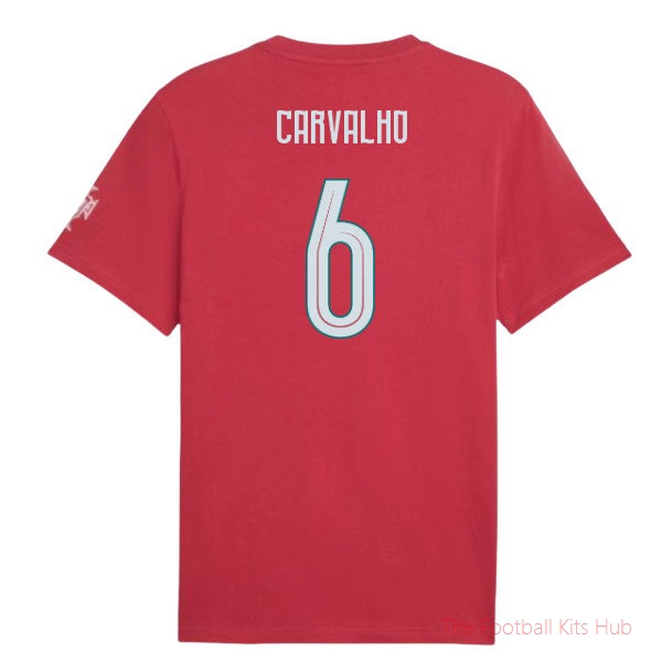 2026-2027 Portugal FtblCulture Tee (Red) (Carvalho 6)