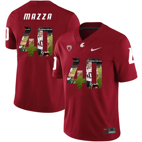 Men's None Red 2024 game day Blake Mazza #40 authentic Jersey