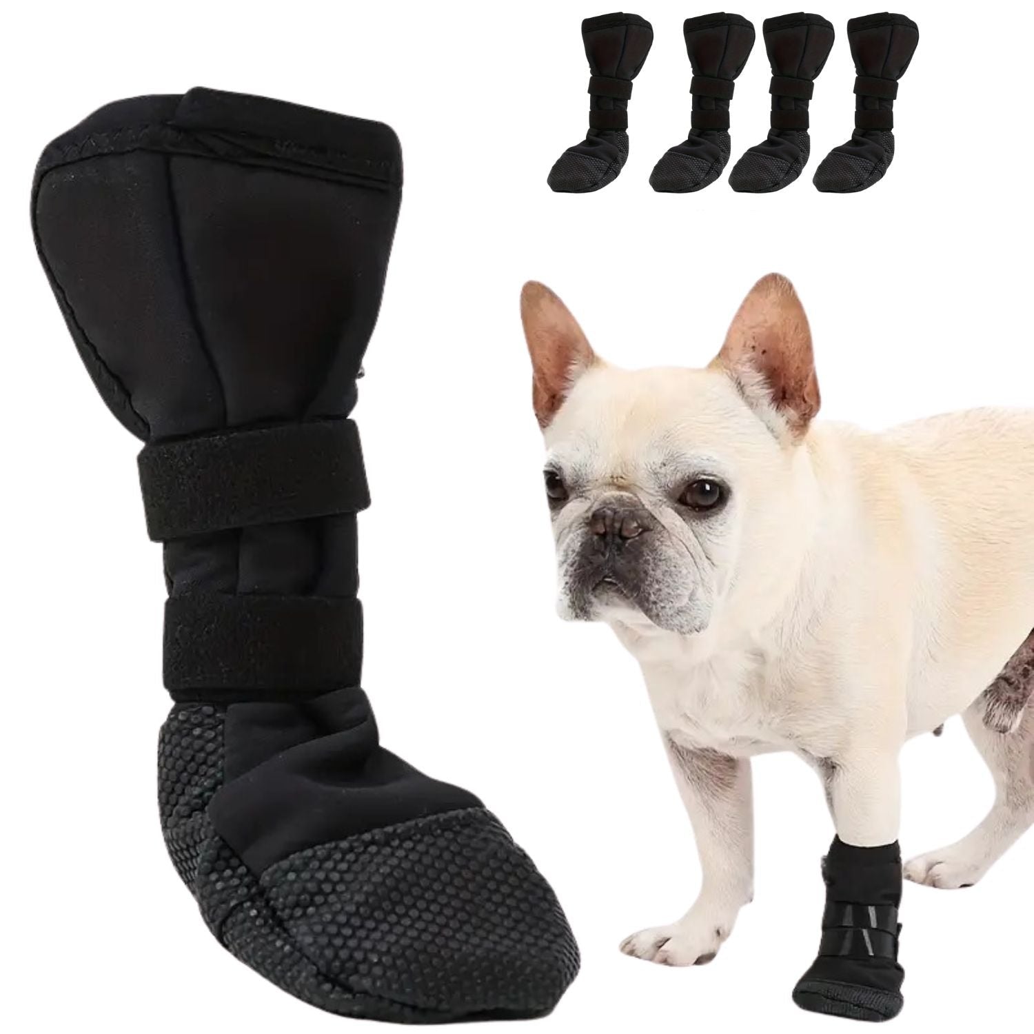 French Bulldog Frenchie Paw Protection Booties – Pack Of Four