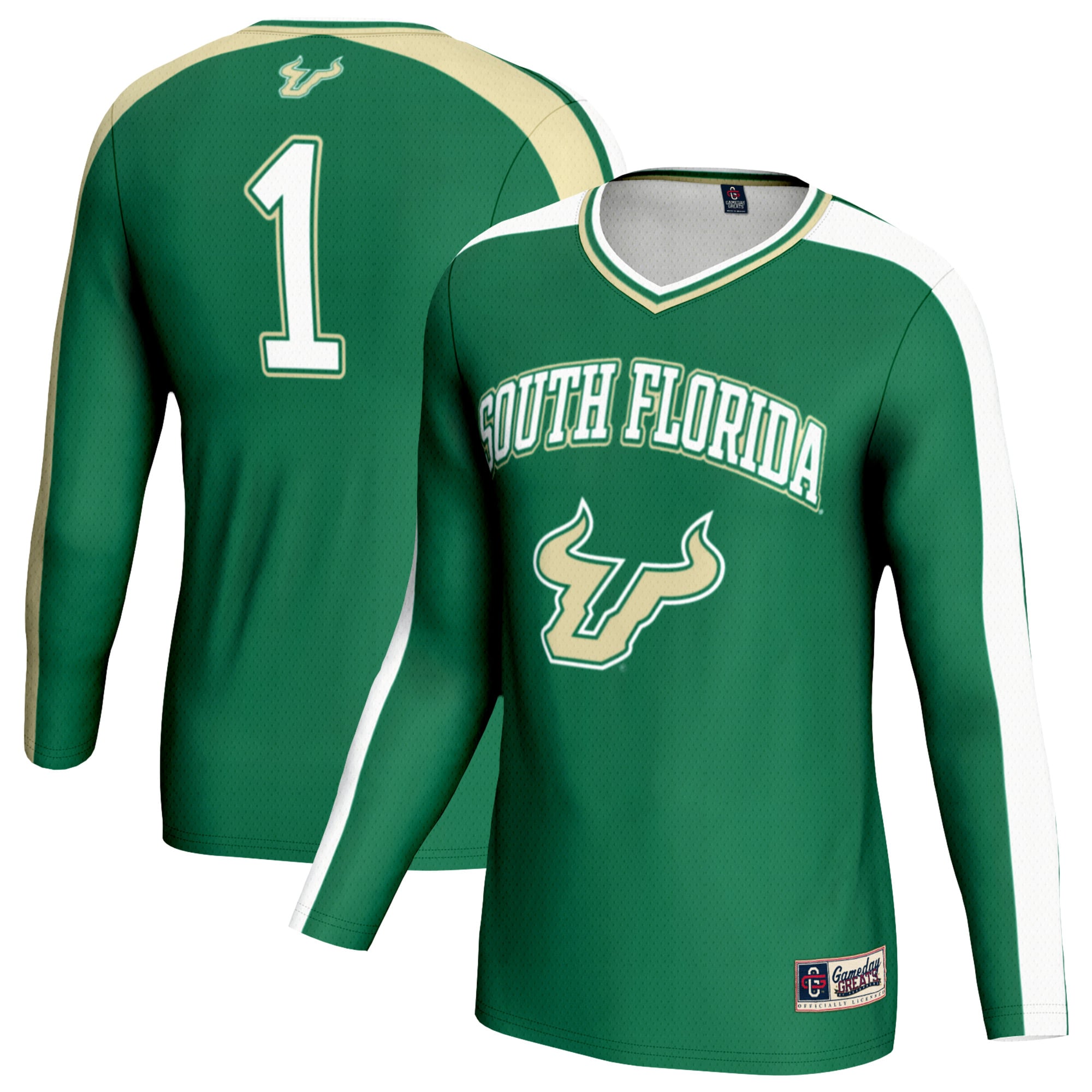 South Florida Bulls GameDay Greats Unisex Women's Volleyball Lightweight Fashion Jersey - Green