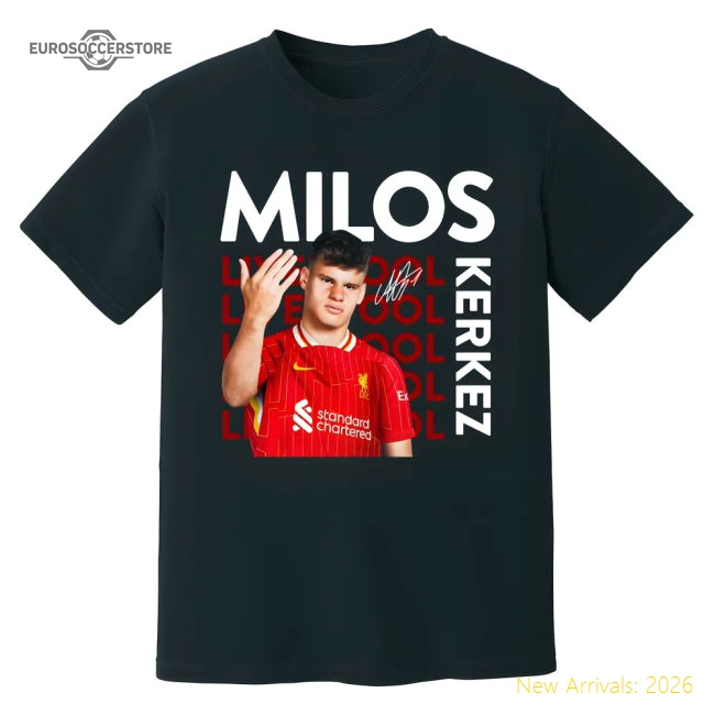 Premium Milos Kerkez Liverpool New Signing T-shirt (black) - Premium