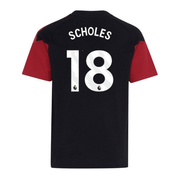 [DDJ] 2026-2027 Man Utd Tiro Training Tee (Black) - Kids (Scholes 18)