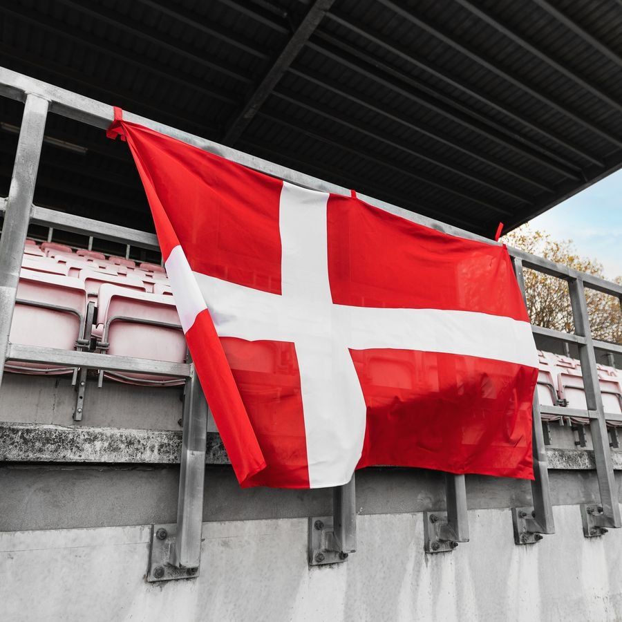 Denmark Stadium Flag Red/pure White In Multiple Adult Sizes