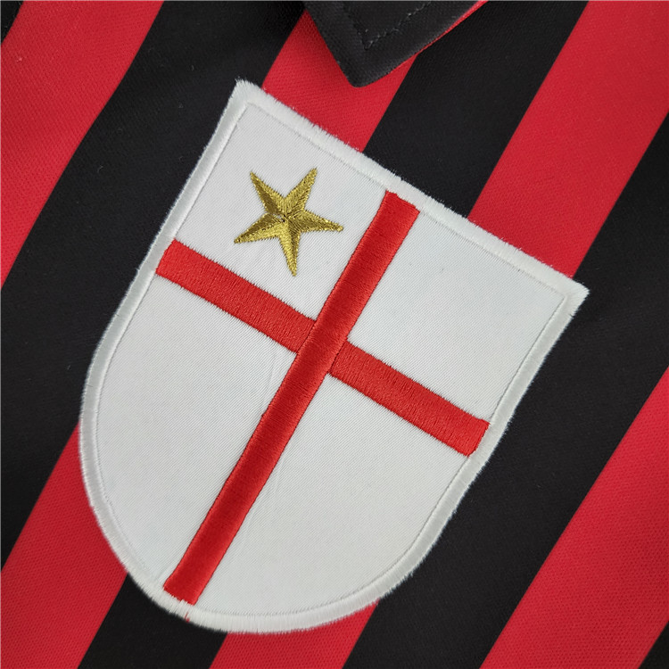 High Performance AC Milan 9900 Retro Home Long Sleeve Shirt