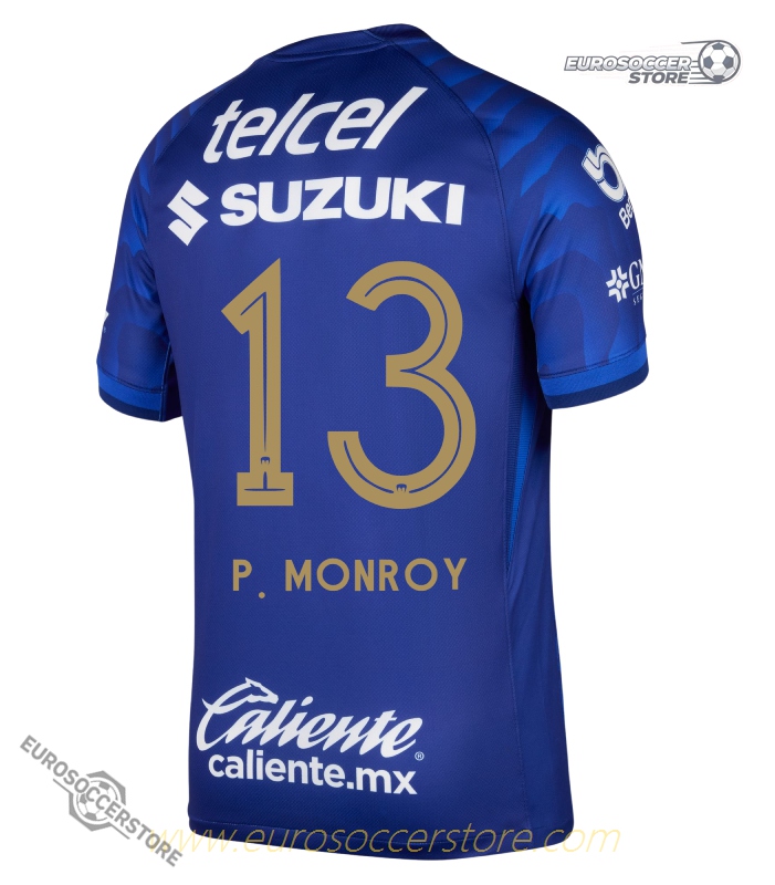 Away Jersey of Pumas UNAM: P. MONROY, Number 13, Season 25-26