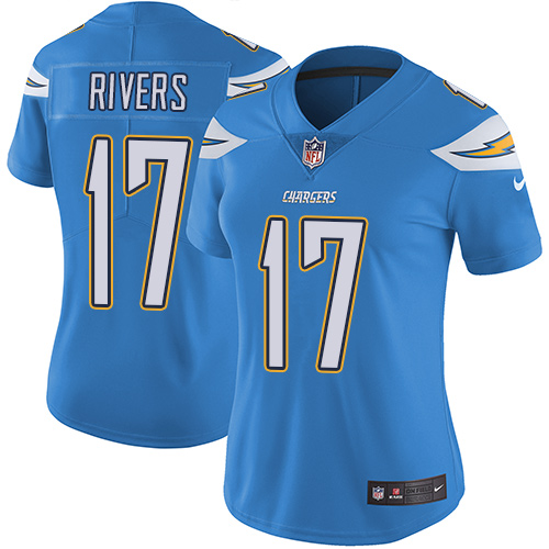 Authentic NFL A C Chargers #17 Philip Rivers Blue Limited Jersey