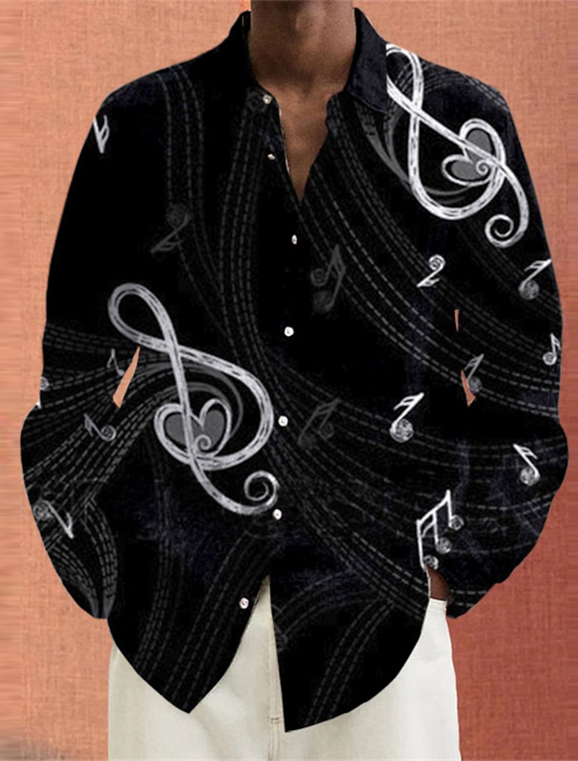 Men's Boardmasters Pano Keys Shirt Button Up Long Sleeve Casual Daily