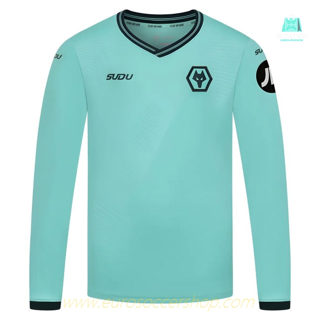 2025-2026 Wolves Long Sleeve Away Shirt (Kids) (Your Name)