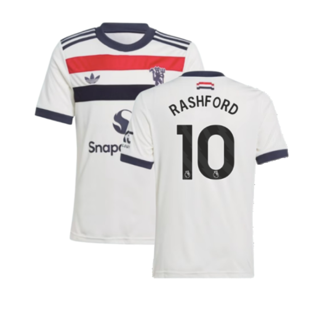 Football Man Utd Third Shirt Kids Rashford #10 Elite Performance A...