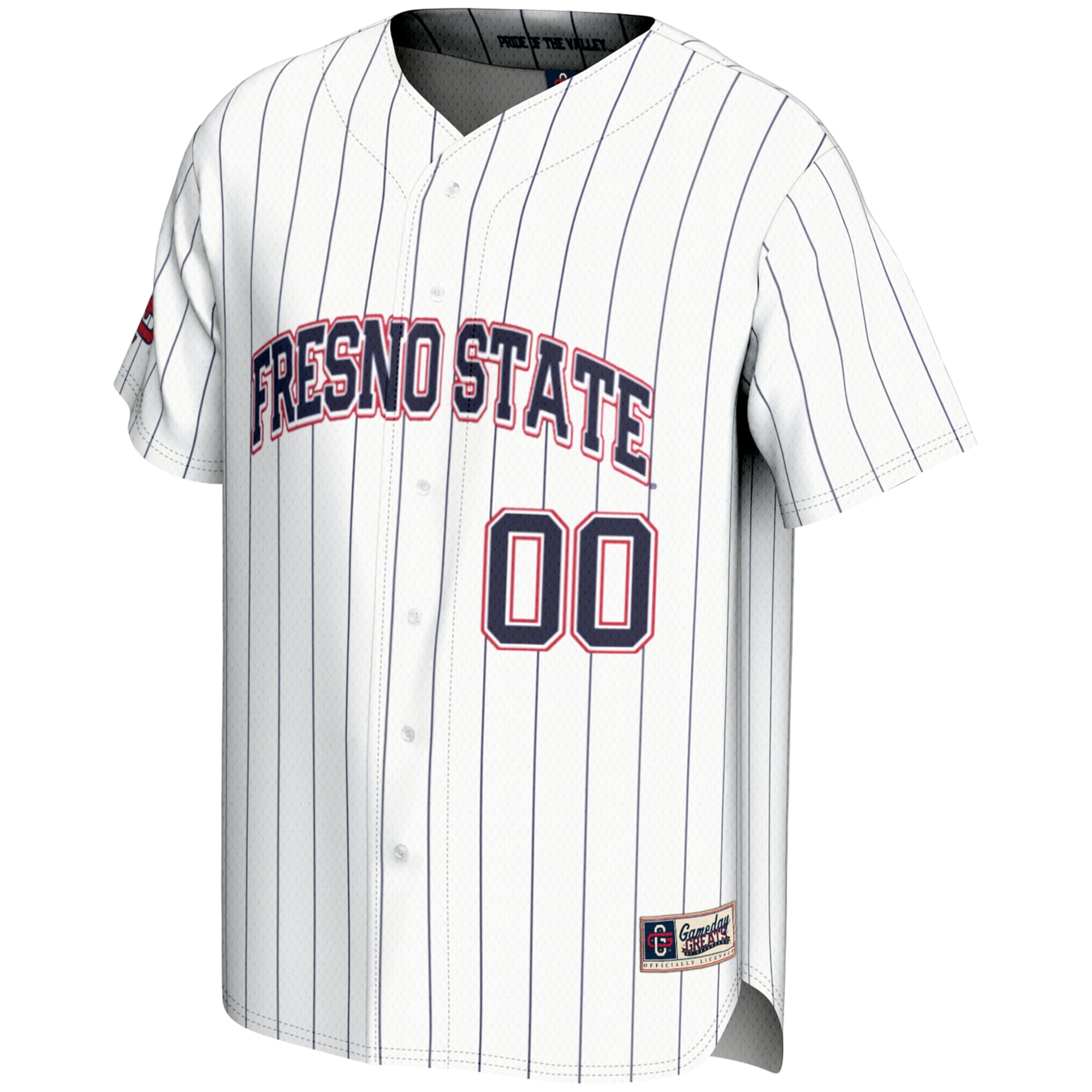 [NJP] Fresno State Bulldogs GameDay Greats NIL Pick-A-Player Lightweight Baseball Jersey - White